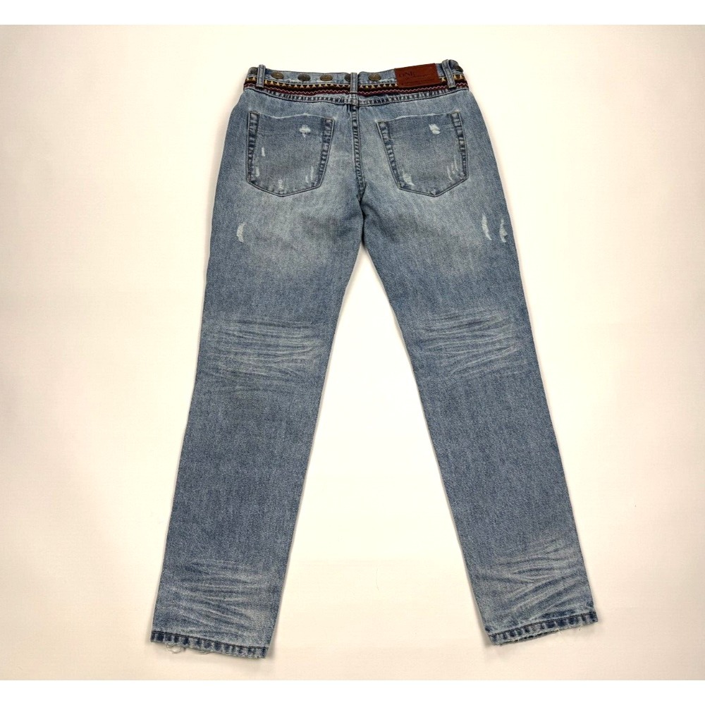 Oneteaspoon Awesome Baggies Jeans‎ Women 26 Flaw* Embellished Distressed Cotton - Picture 2 of 16